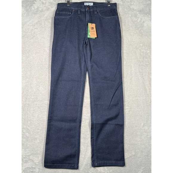 Flylow‎ Denim Ditch Pant Mens 32x32 Blue Jeans Straight Leg Performance Workwear - Picture 1 of 11